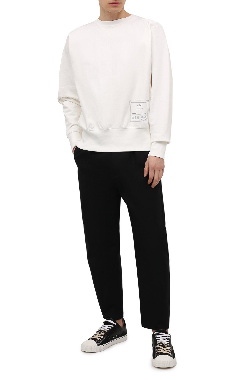 Комбинированные кеды evolution MAISON MARGIELA черного цвета по цене 55100 руб., арт. S57WS0391/P4022, фото 2 Комбинированные кеды evolution MAISON MARGIELA, арт. S57WS0391/P4022, фото 2