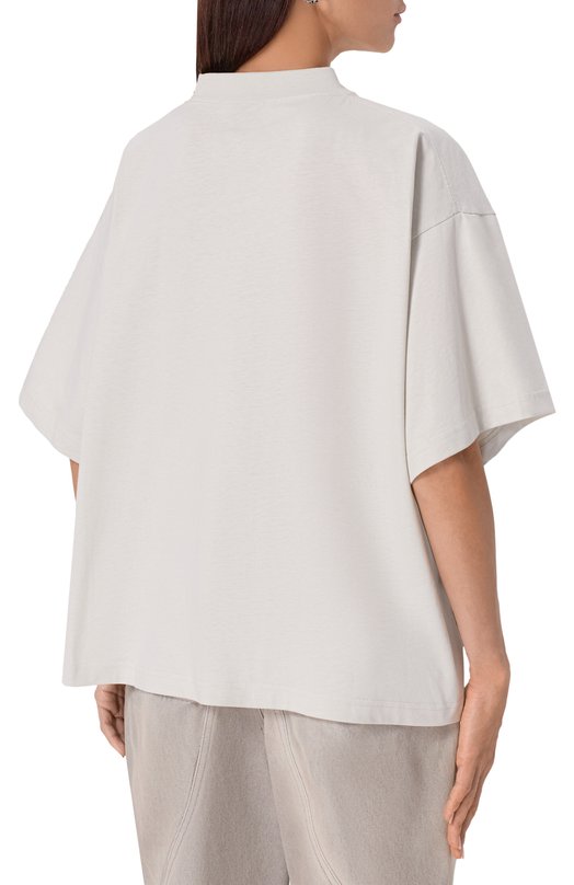 Хлопковая футболка Balenciaga 818431/TSVU4 Белый  818431/TSVU4 Фото 4