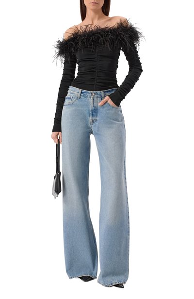 Топ с отделкой перьями SELF-PORTRAIT, арт. RS26011TB, фото 2