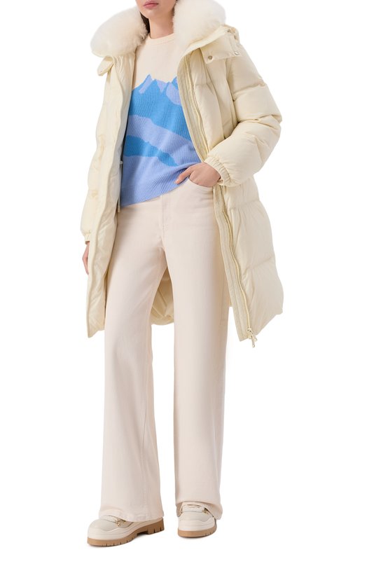 Свитер из шерсти и вискозы MC2 Saint Barth QUE0018-04173I/NEW QUEEN C Кремовый  QUE0018-04173I/NEW QUEEN C Фото 2