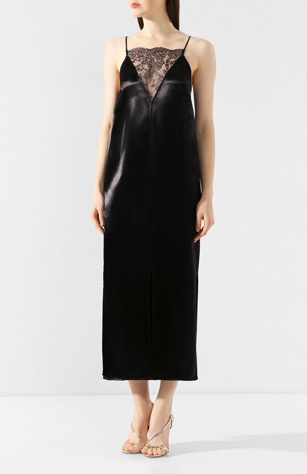 Платье из вискозы KHAITE черного цвета по цене 158500 руб., арт. 5117421/LEANDRA, фото 3 Платье из вискозы KHAITE, арт. 5117421/LEANDRA, фото 3