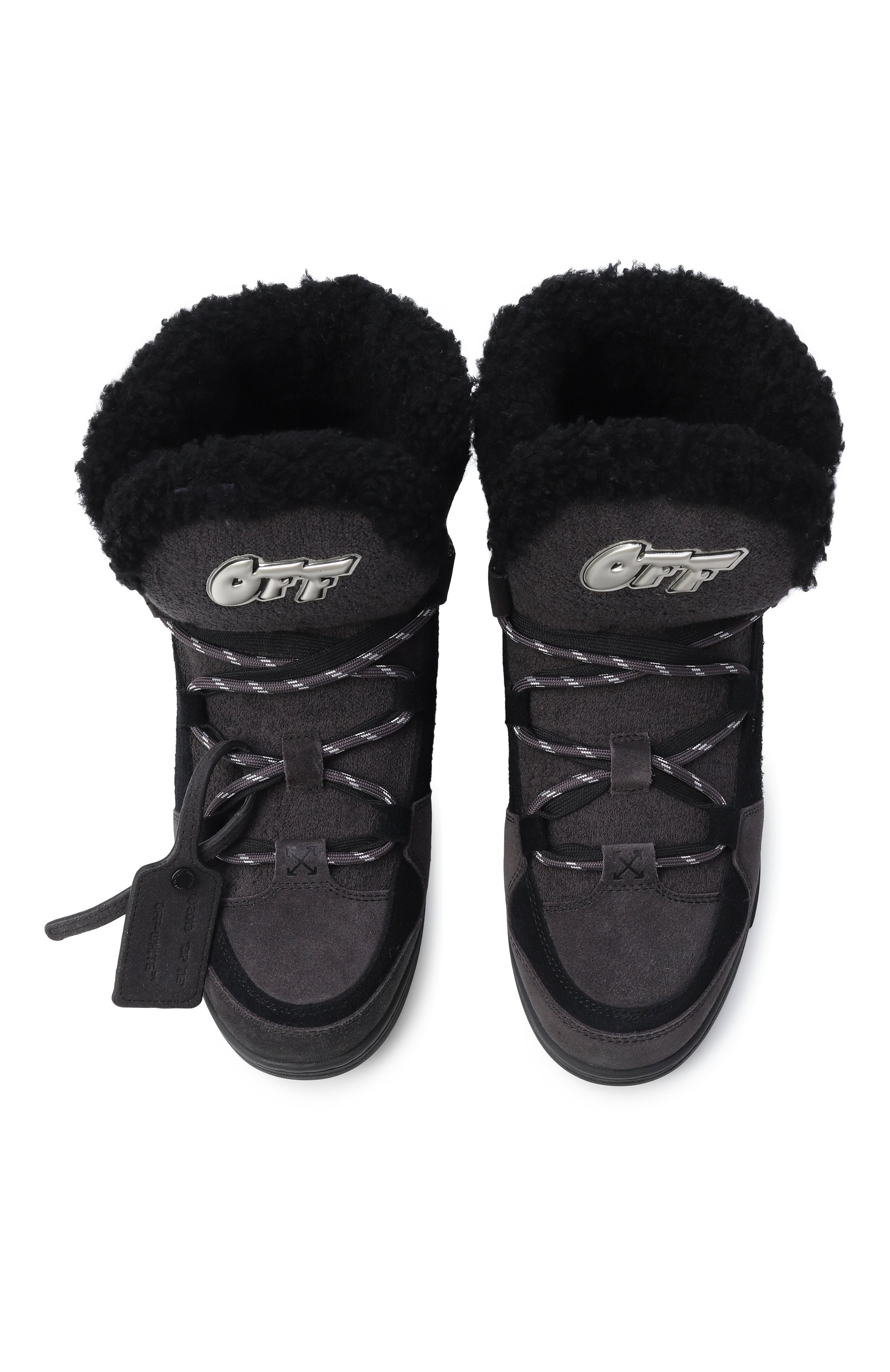 Комбинированные ботинки OFF-WHITE, арт. 0WIY001F25LEA0011011, фото 6