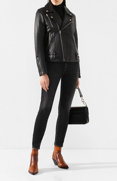 Кожаная куртка JOSEPH черного цвета по цене 109500 руб., арт. JF003510, фото 2 Кожаная куртка JOSEPH, арт. JF003510, фото 2