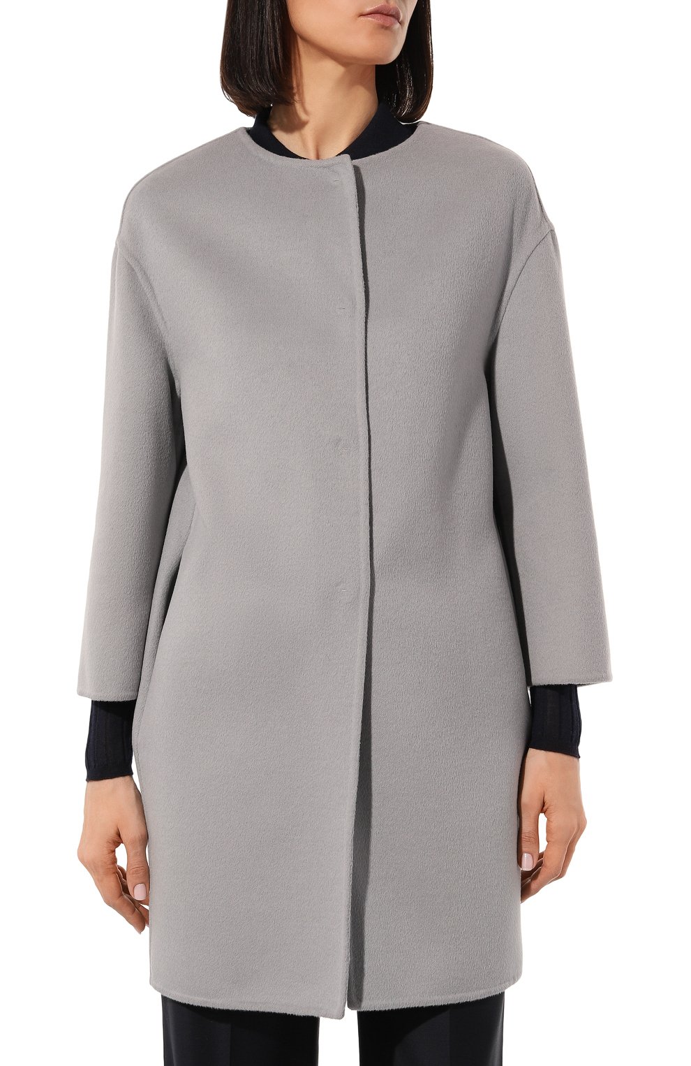 Шерстяное пальто PRADA серого цвета по цене 375000 руб., арт. P6734-03H-F0846-122, фото 3 Шерстяное пальто PRADA, арт. P6734-03H-F0846-122, фото 3