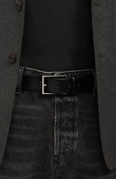 Кожаный ремень HUGO черного цвета по цене 8040 руб., арт. 50470502, фото 2 Кожаный ремень HUGO, арт. 50470502, фото 2