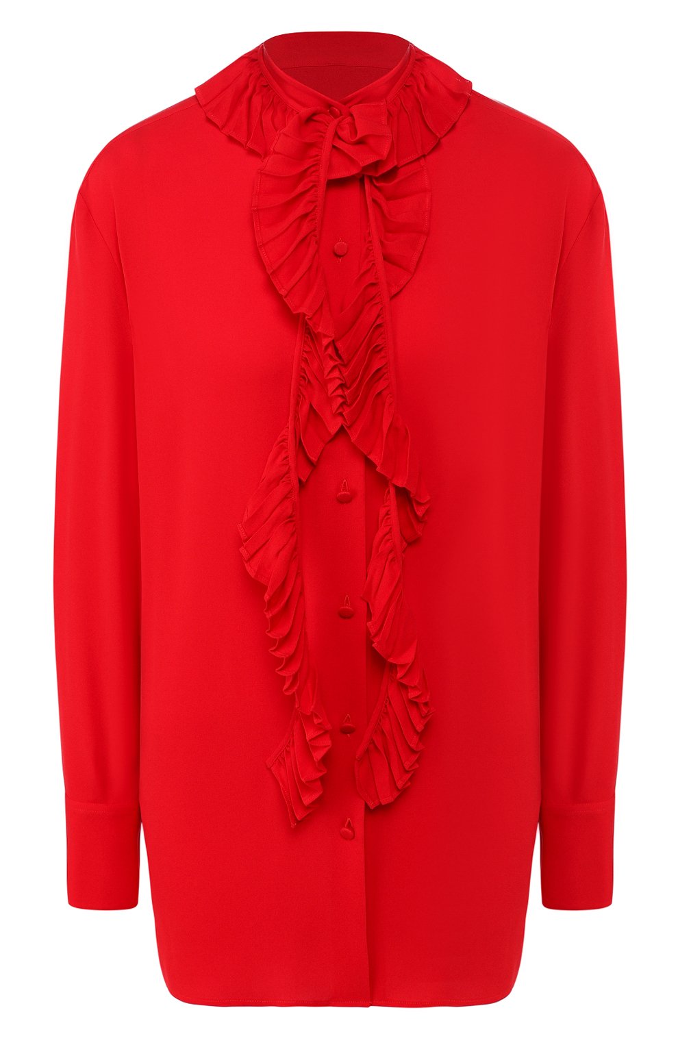 Шелковая блузка VALENTINO красного цвета по цене 127500 руб., арт. SB3AB14G1MH, фото 1 Шелковая блузка VALENTINO, арт. SB3AB14G1MH, фото 1