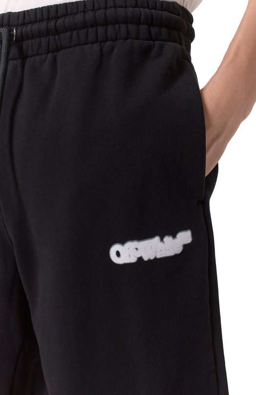 Хлопковые шорты Off-White 0MCI013S25FLE003 Чёрный  0MCI013S25FLE003 Фото 5