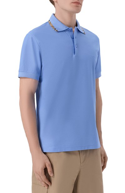 Хлопковое поло BURBERRY, арт. 8126956, фото 3