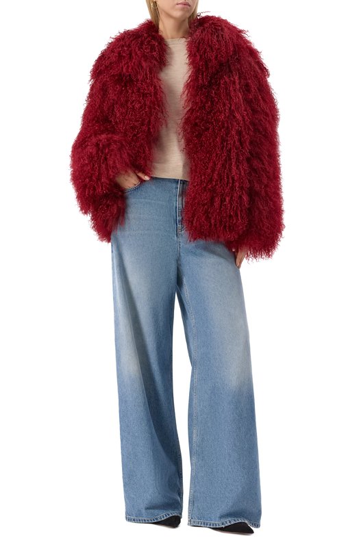 Шуба из овчины Jacob Lee WTJ20260AW25 Бордовый  WTJ20260AW25 Фото 2