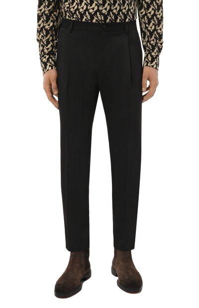 Брюки из шерсти и шелка DOLCE & GABBANA, арт. GP0F2T/FU21E, фото 3
