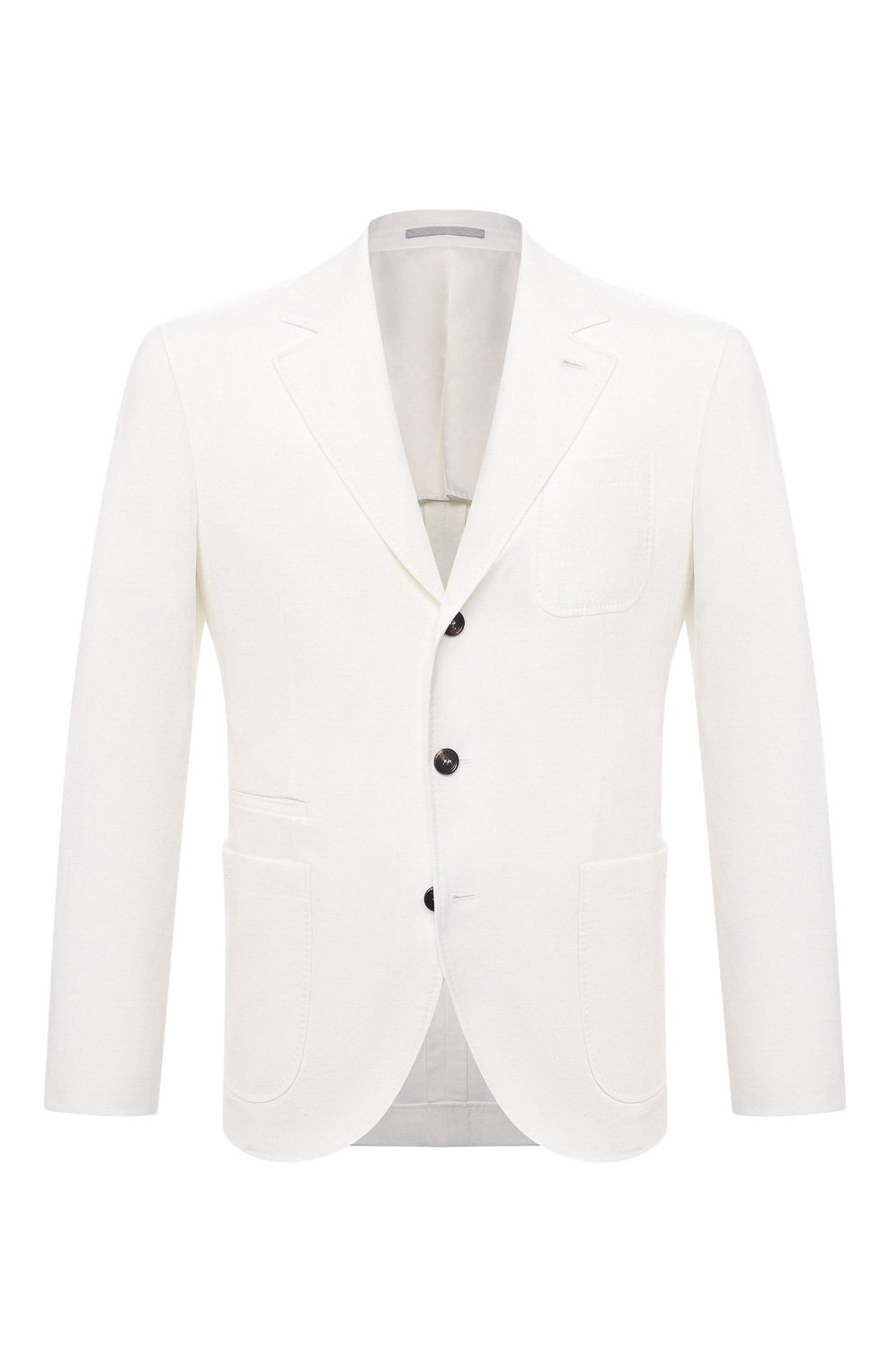 Льняной пиджак BRUNELLO CUCINELLI белого цвета по цене 451500 руб., арт. MW4317BND, фото 1 Льняной пиджак BRUNELLO CUCINELLI, арт. MW4317BND, фото 1