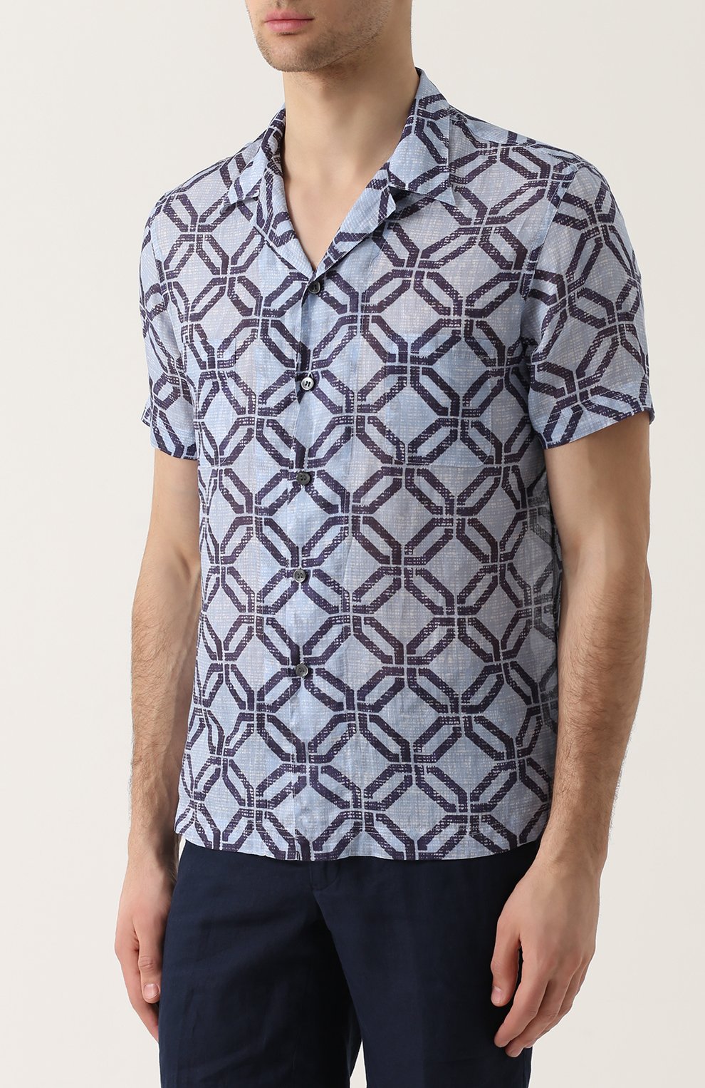 Рубашка с короткими рукавами и отложным воротником GIORGIO ARMANI, арт. VSC5VT/VS53C, фото 3