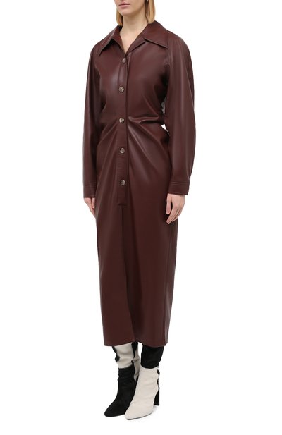 Платье NANUSHKA, арт. SAMI_PLUM CHUTNEY_VEGAN LEATHER, фото 3