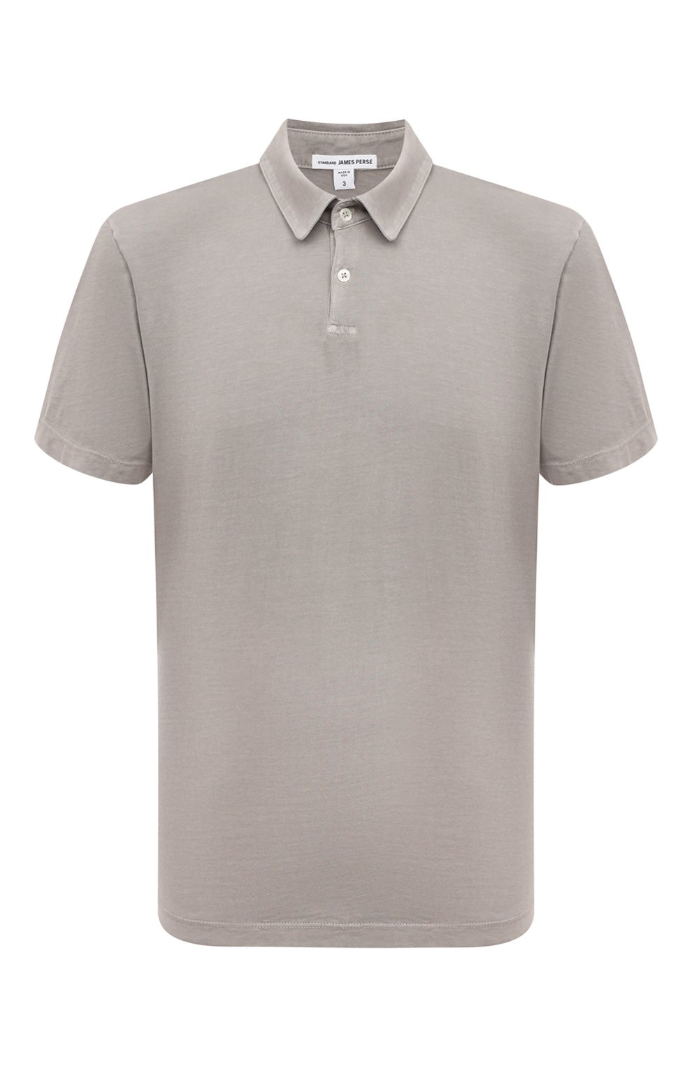 Хлопковое поло JAMES PERSE светло-серого цвета по цене 28050 руб., арт. MSX3337/FOG, фото 1 Хлопковое поло JAMES PERSE, арт. MSX3337/FOG, фото 1