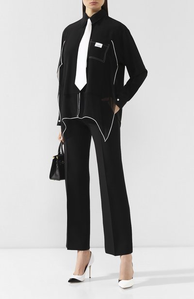 Шелковая рубашка BURBERRY черного цвета по цене 147000 руб., арт. 4560763, фото 2 Шелковая рубашка BURBERRY, арт. 4560763, фото 2