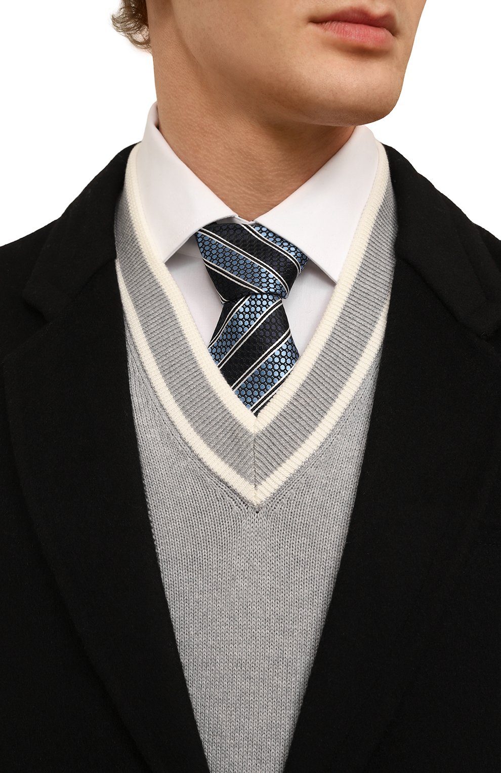Галстук из шелка и хлопка ZEGNA, арт. Z6W04TA6/1P8424, фото 2