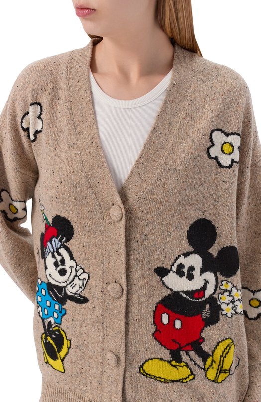 Шерстяной кардиган MC2 Saint Barth SASI002-04124I/SASI D0NEGAL Бежевый  SASI002-04124I/SASI D0NEGAL Фото 5