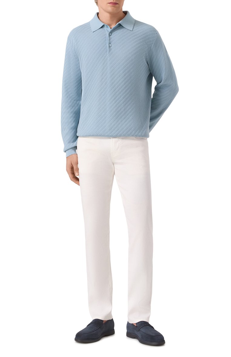 Брюки изо льна и хлопка LORO PIANA, арт. FAM9710 1000, фото 2