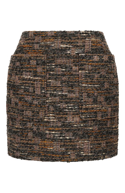 Твидовая юбка Хохлома х Алена Ахмадуллина WTS1321 Хаки WTS1321