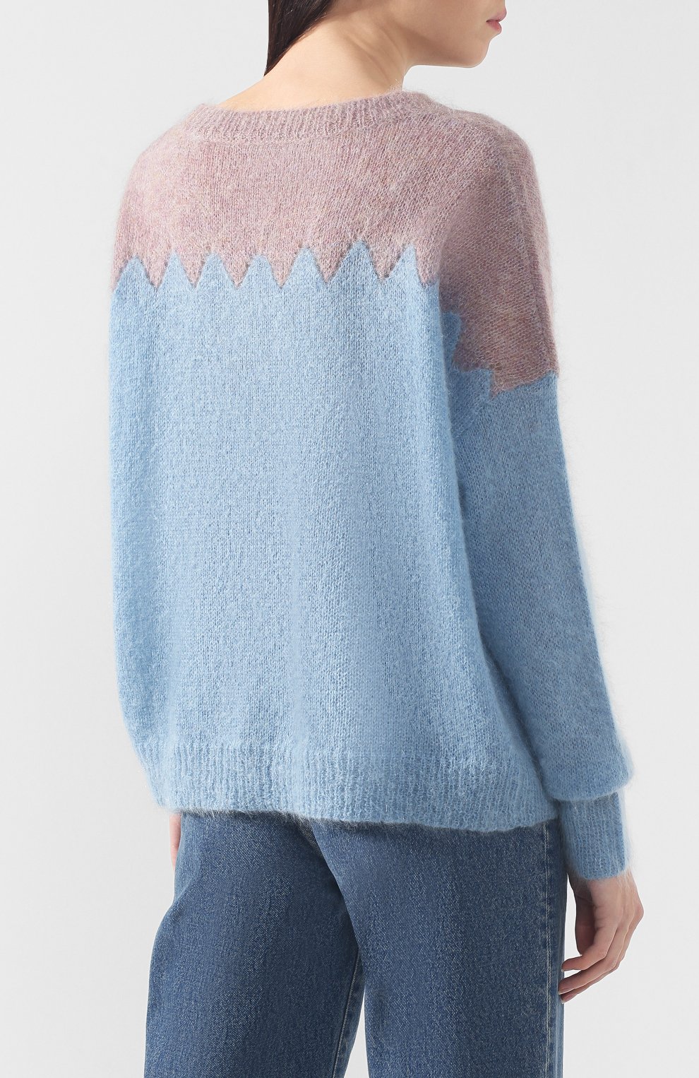 Вязаный пуловер ISABEL MARANT голубого цвета по цене 34850 руб., арт. PU0899-19P037I/MANNY, фото 4 Вязаный пуловер ISABEL MARANT, арт. PU0899-19P037I/MANNY, фото 4