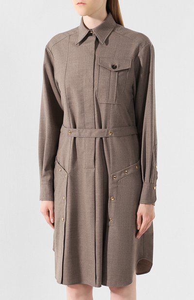 Шерстяное платье-рубашка CHLOÉ, арт. CHC19AR098165, фото 3