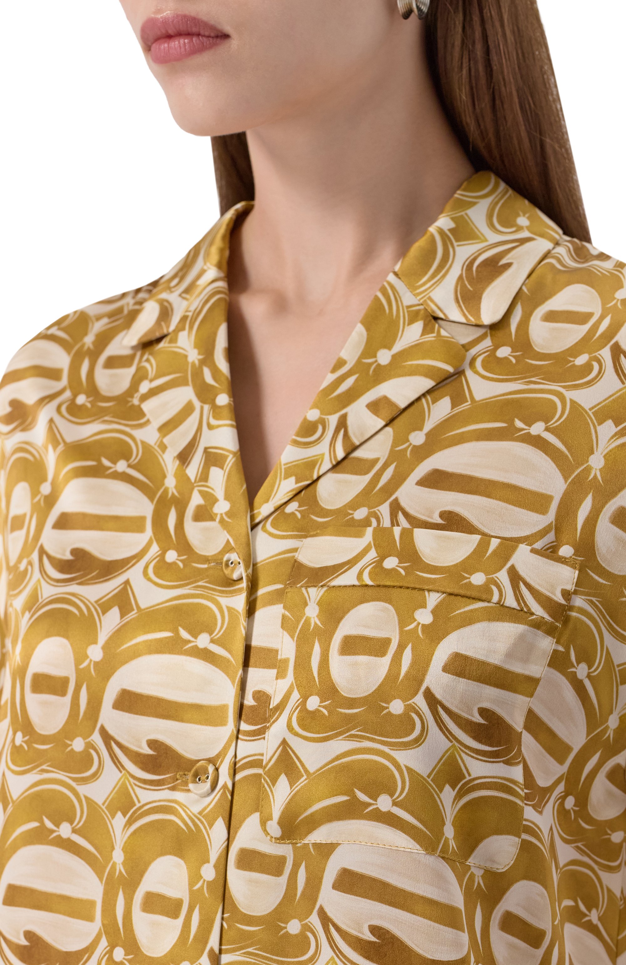 Атласная рубашка ХОХЛОМА Х АЛЕНА АХМАДУЛЛИНА, арт. WTB2112, фото 5