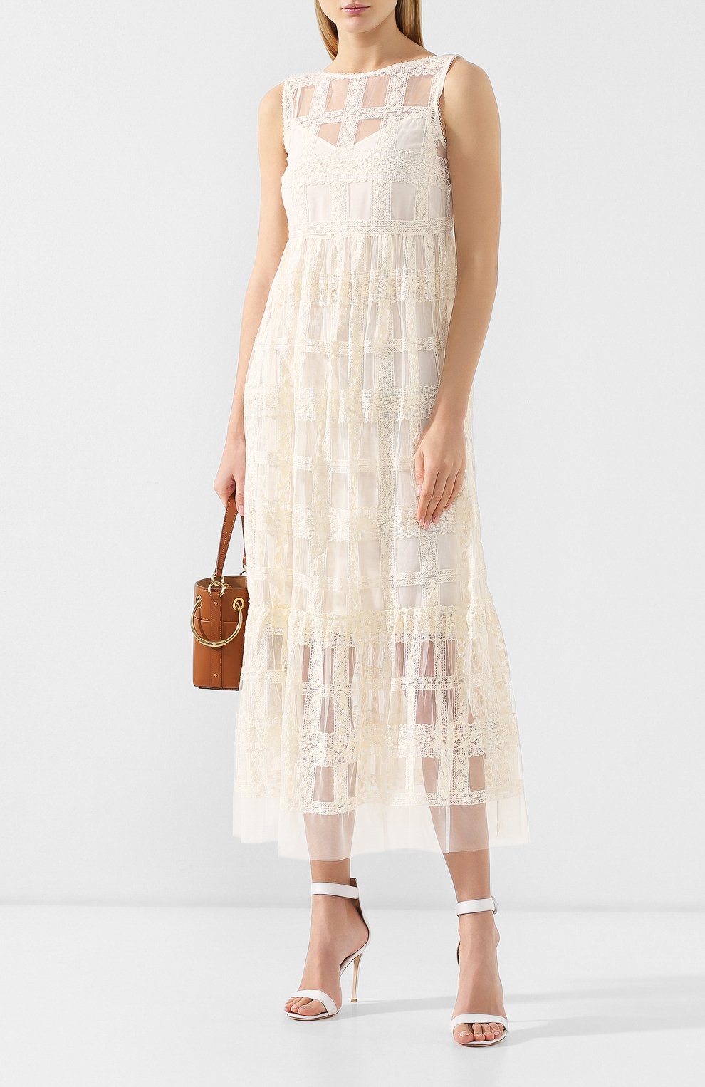 Хлопковое платье ERMANNO ERMANNO SCERVINO, арт. 44 T AB53 TRI, фото 2