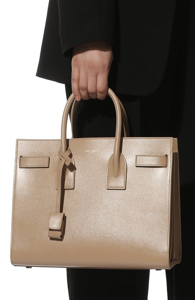 Сумка sac de jour small SAINT LAURENT светло-бежевого цвета по цене 454500 руб., арт. 378299/02G9W, фото 2 Сумка sac de jour small SAINT LAURENT, арт. 378299/02G9W, фото 2