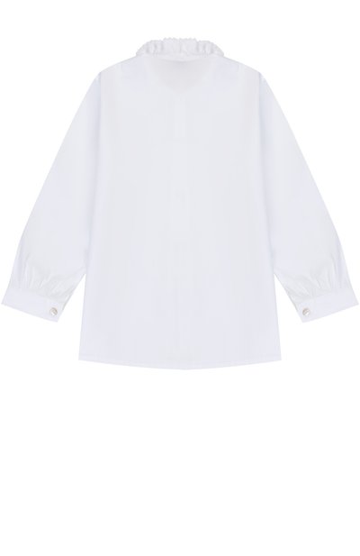 Хлопковая блуза с кружевным воротником-стойкой CAF, арт. 22-P0/R0UCHE DEL C0LLETT0/12A-14A, фото 2