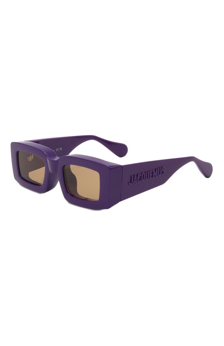 Женские солнцезащитн�ые очки JACQUEMUS фиолетового цвета, арт. LES LUNETTES TUPI MULTI PURPLE | Фото 1 (Кросс-КТ: С/з-унисекс; Тип очков: С/з; Материал: Пластик; Региональные ограничения белый список (Axapta Mercury): Не проставлено; Нос: Не проставлено; Оптика Гендер: оптика-унисекс; Очки форма: Прямоугольные)