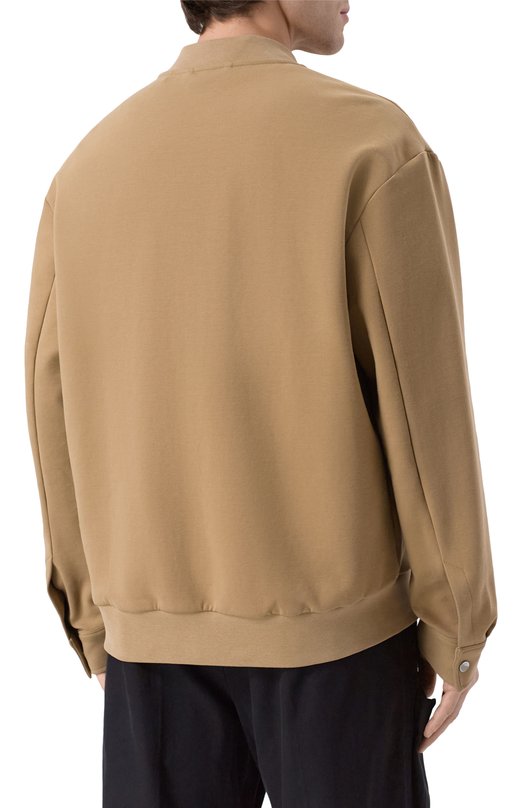 Хлопковая толстовка BOSS 50554232 Бежевый  50554232 Фото 4