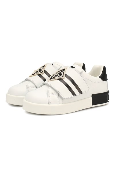 Кожаные кеды portofino DOLCE & GABBANA, арт. DA0770/AV540/24-28, фото 1