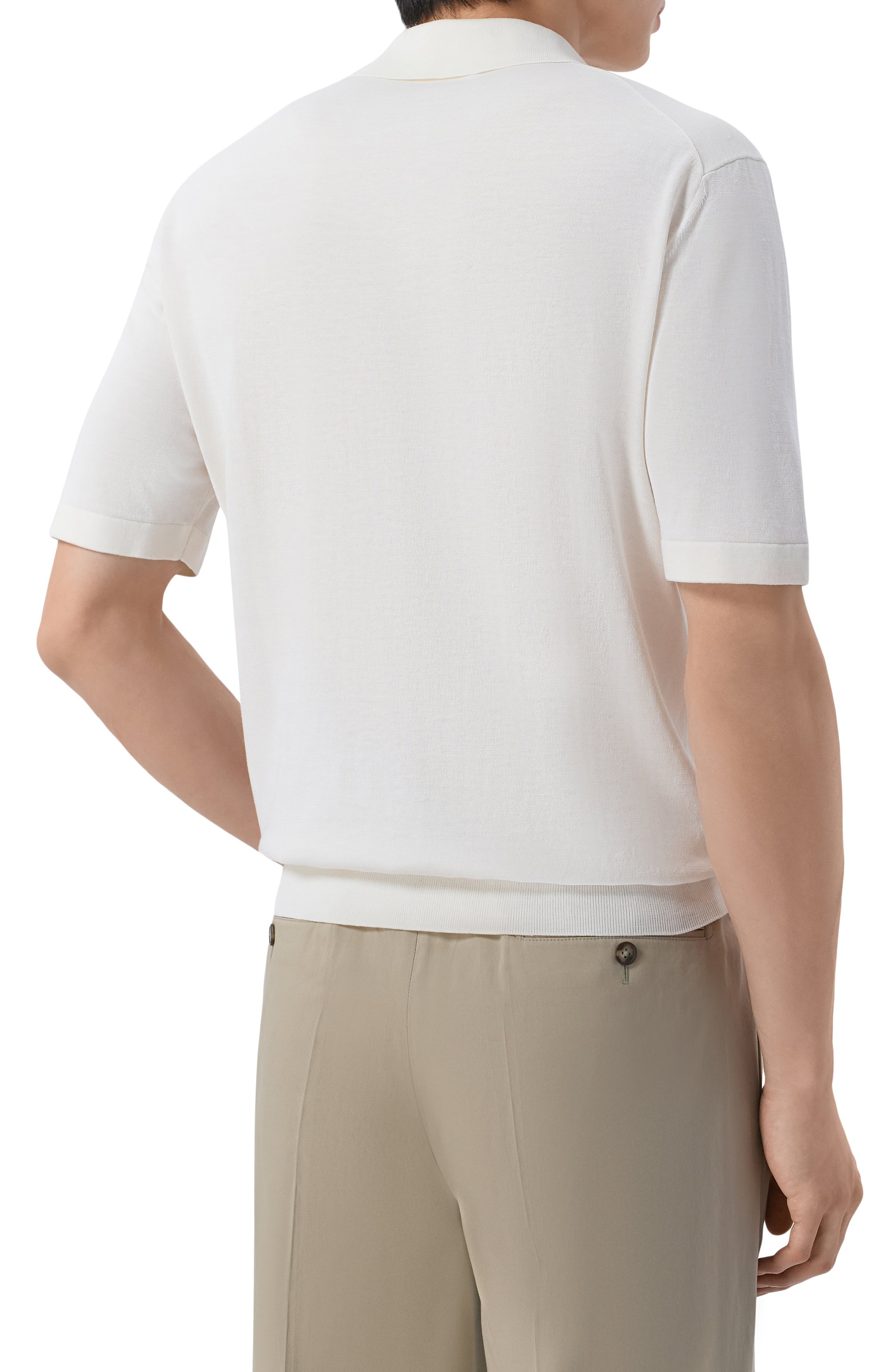 Поло из шелка и хлопка 12 STOREEZ, арт. 136306, фото 4