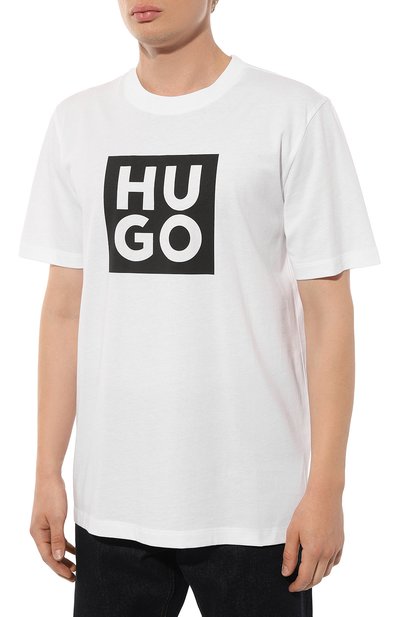 Хлопковая футболка HUGO, арт. 50473891, фото 3