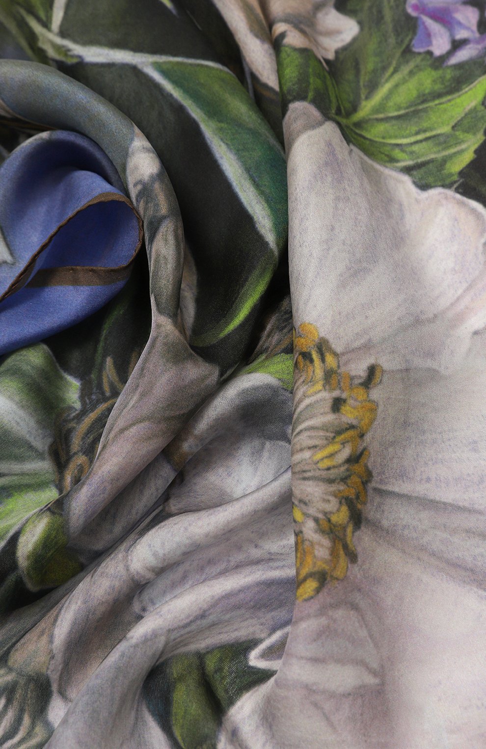 Шелковый платок голубой букет GOURJI, арт. T23BLB7R/1, фото 5