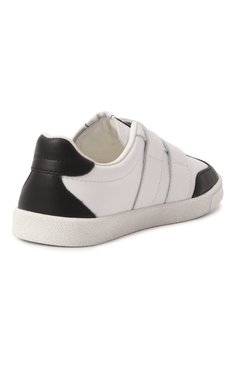 Детские кожаные кеды dg original DOLCE & GABBANA черно-белого цвета, арт. DA5254/A1048/24-28 | Фото 3 (Материал внутренний: Натуральная кожа; Нос: Не проставлено; Материал внешний: Натуральная кожа; Материал сплава: Проставлено; Кросс-КТ: велькро; Мальчики Кросс-КТ: Обувь-низкие)