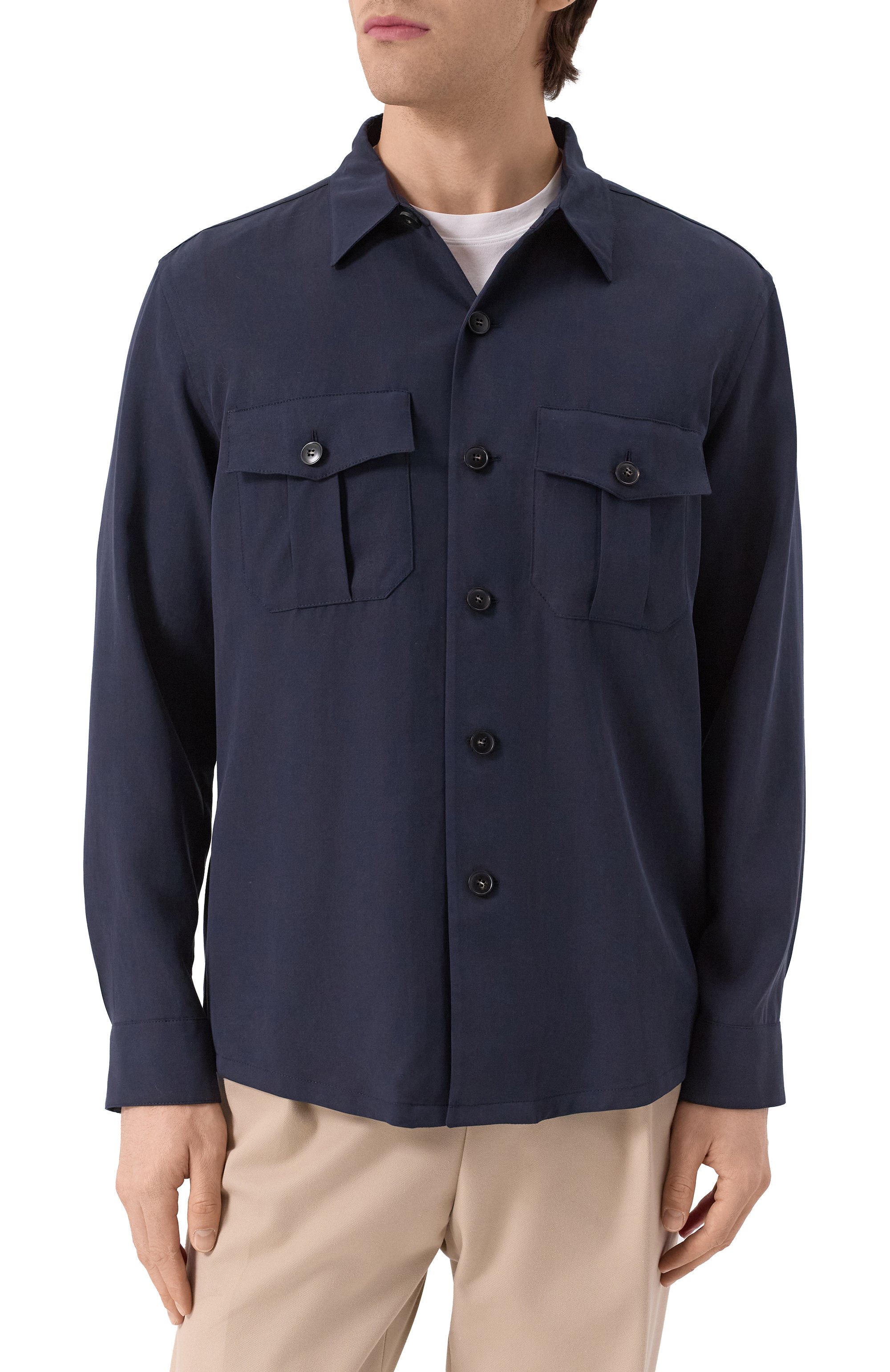 Рубашка из лиоцелла CANALI, арт. 31016/AE05574, фото 3