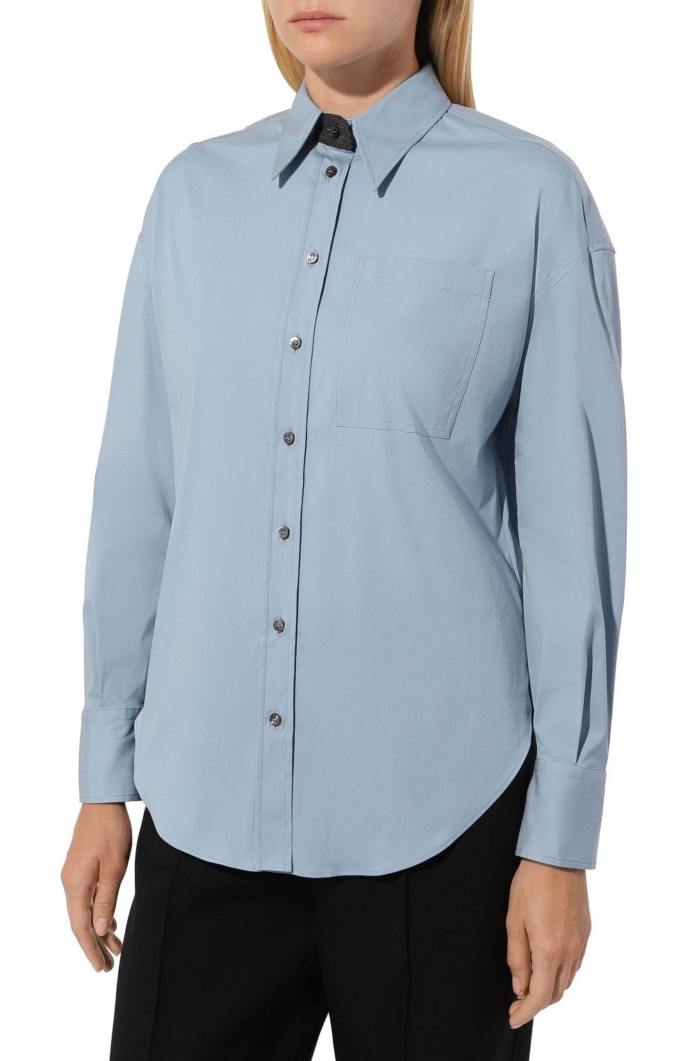 Хлопковая рубашка BRUNELLO CUCINELLI, арт. M0091B1232, фото 3