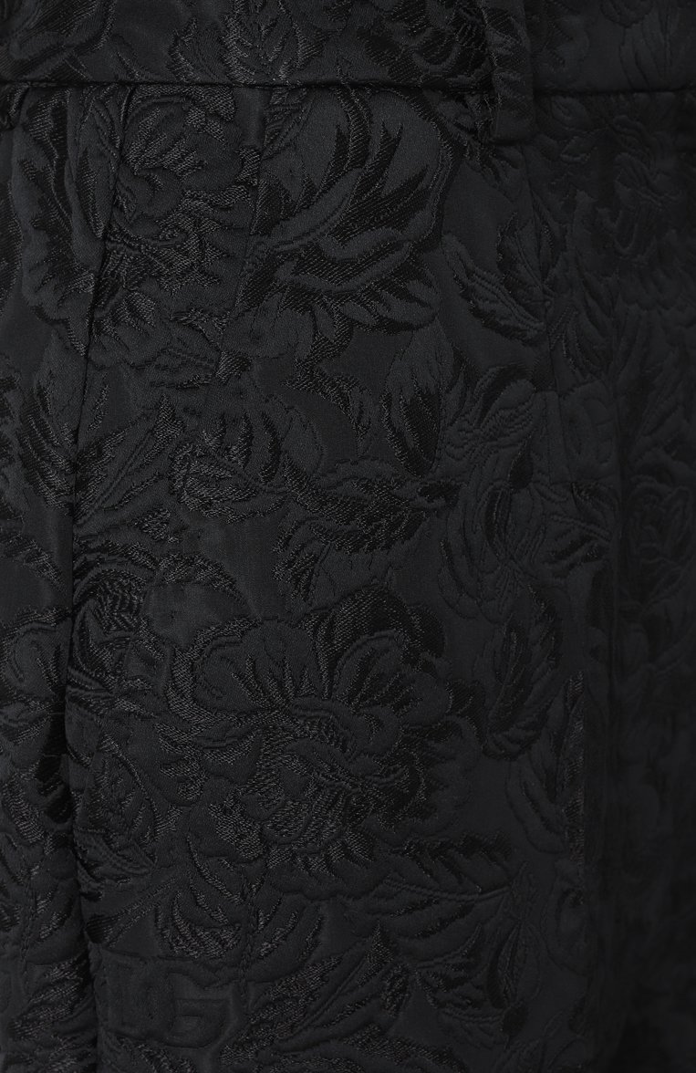 Женские брюки из хлопка и шелка DOLCE & GABBANA черного цвета, арт. FTAM2T/HJMQK | Фото 6 (Нос: Не проставлено; Материал внешний: Хлопок; Силуэт Ж (брюки и джинсы): Узкие; Кросс-КТ: костюм; Женское Кросс-КТ: Брюки-одежда; Стили: Классический; Размерность: Идёт в размер; Автоматизация состава: Проставлено; Re-sync: On)