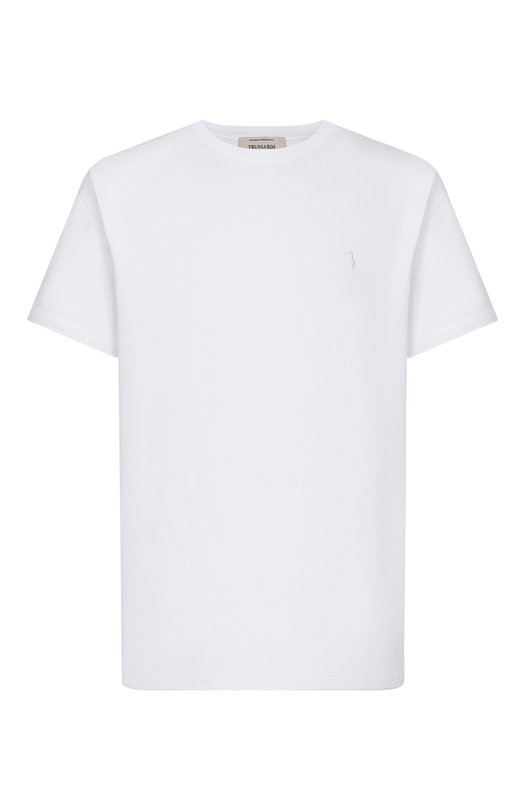 Хлопковая футболка Trussardi G0228000123N Белый G0228000123N