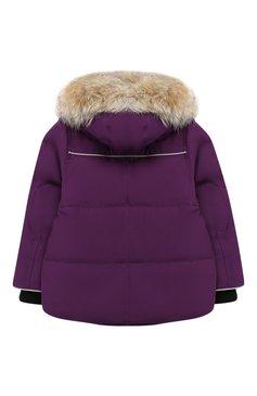 Детская пуховая куртка snowy owl CANADA GOOSE фиолетового цвета, арт. 4599K | Фото 2 (Кросс-КТ: Зима; Девочки Кросс-КТ: Пуховик-верхняя одежда; Рукава: Длинные; Материал внешний: Синтетический материал, Пух и перо, Полиэстер; Материал сплава: Проставлено, Проверено; Материал подклада: Синтетический материал; Статус проверки: Проверено, Проверена категория; Драгоценные камни: Проставлено; Материал утеплителя: Пух и перо; Ростовка одежда: 6 лет | 116 см)