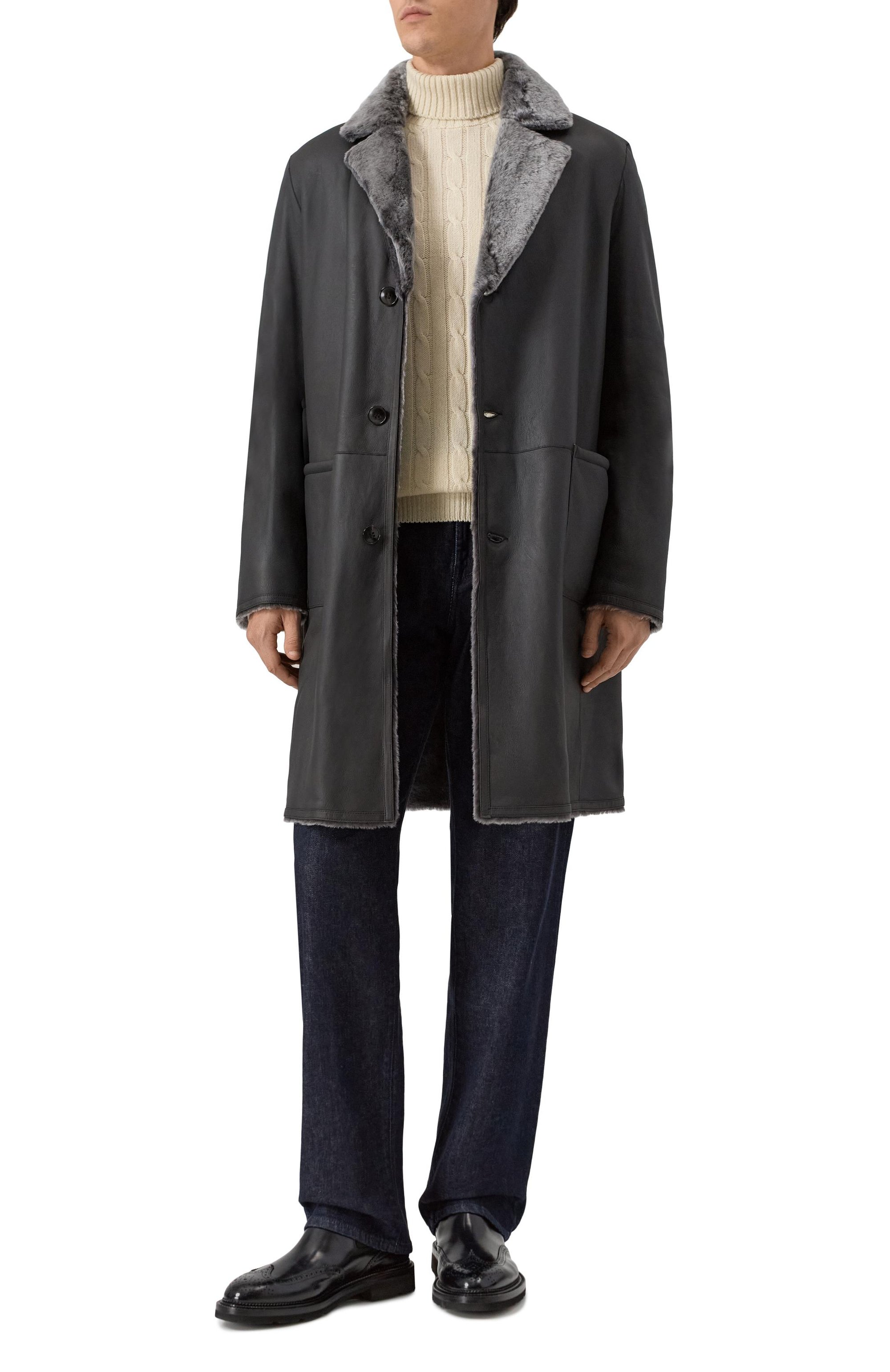 Двусторонняя дубленка из овчины ANDREA CAMPAGNA, арт. 25U512-S29/58-60, фото 2