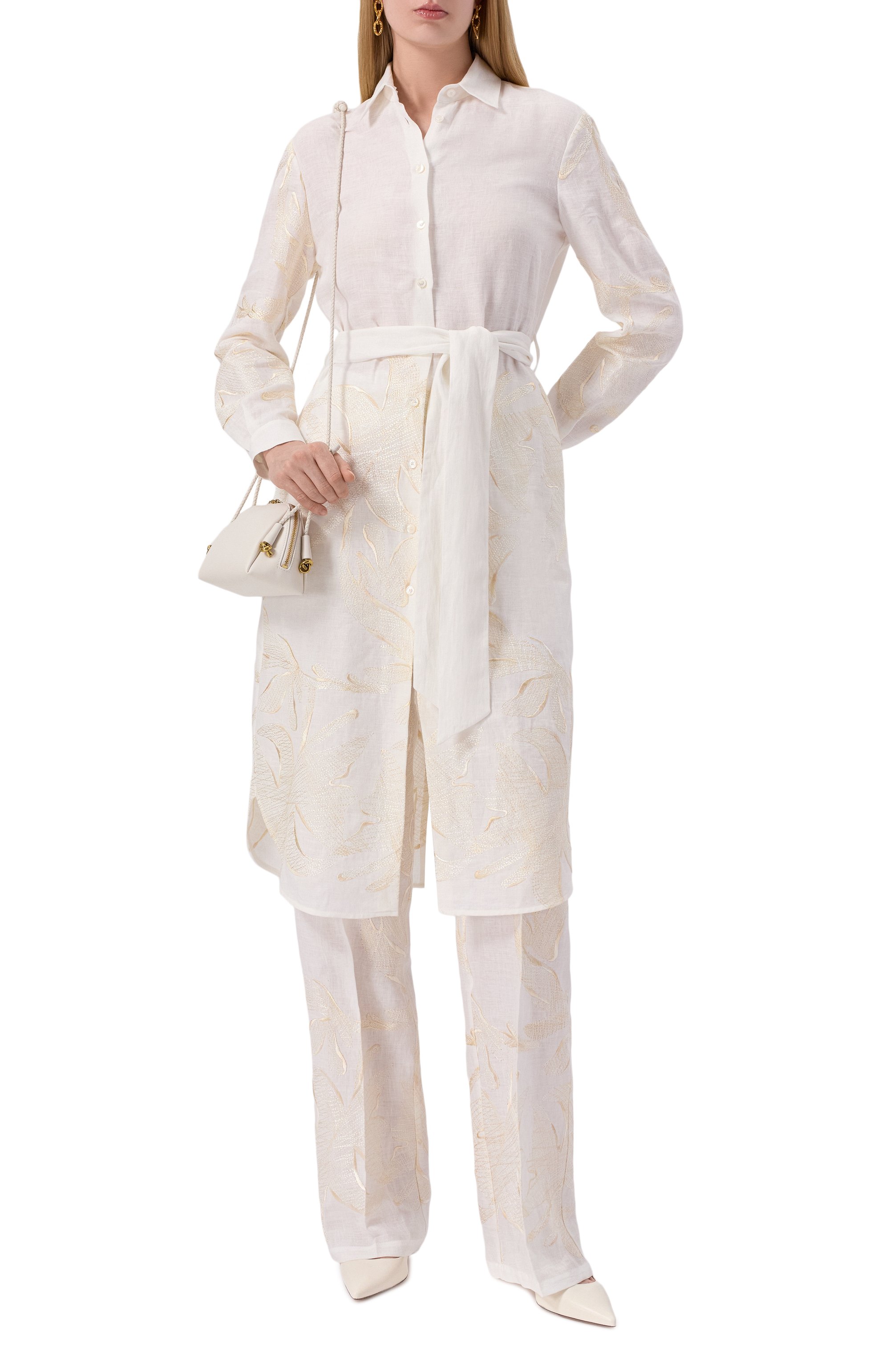 Льняные брюки KITON, арт. D48122K0999E02, фото 2