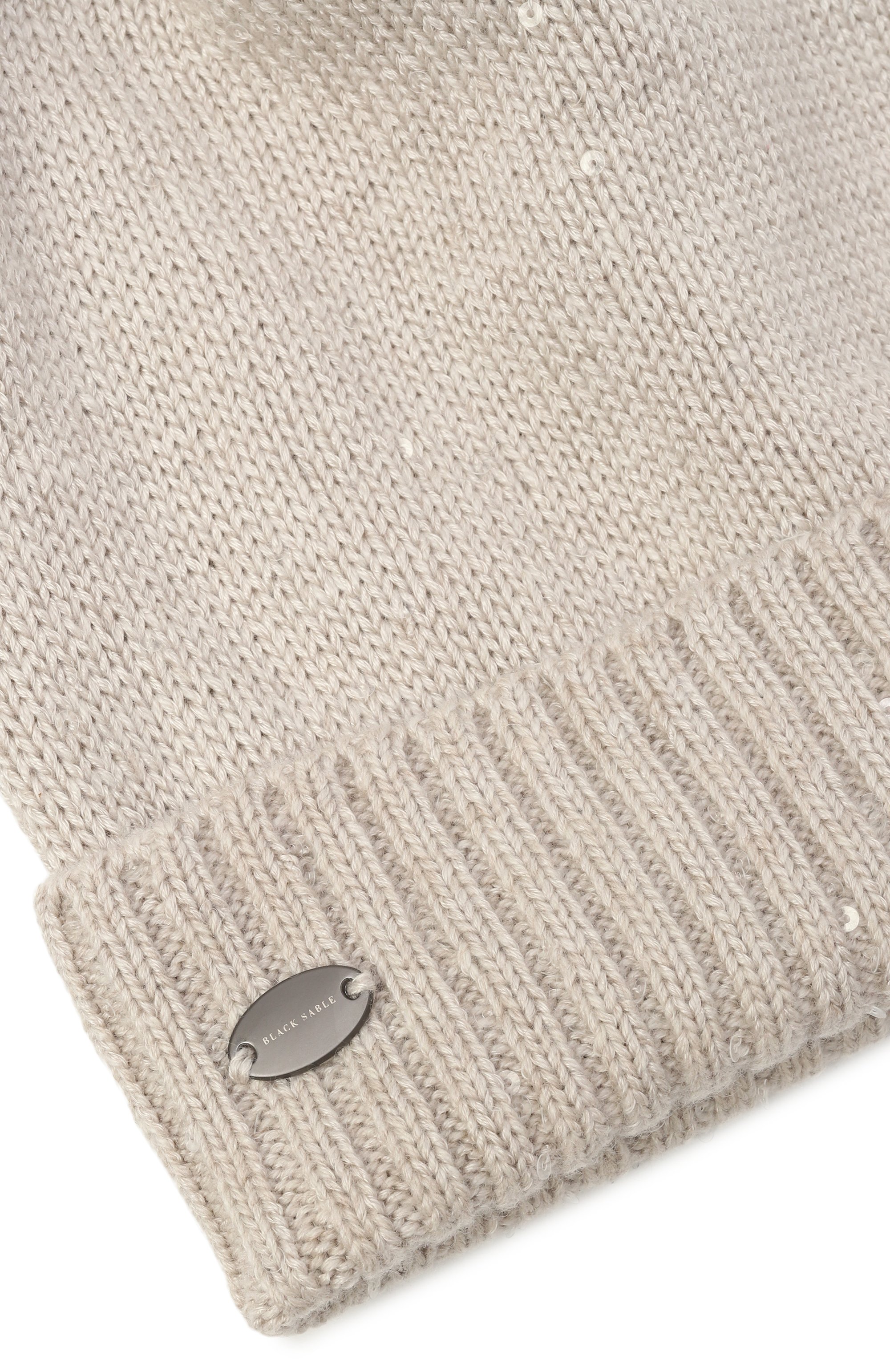 Шапка из кашемира и шелка с отделкой из соболя BLACK SABLE, арт. BS-47CC15, фото 3