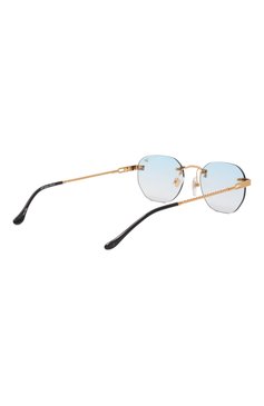 Женские солнцезащитные очки VINTAGE FRAMES голубого цвета, арт. DETR0IT PLAYER 24KT G0LD/SKY BLUE | Фото 4 (Нос: Не проставлено; Региональные ограничения белый список (Axapta Mercury): Не проставлено; Материал: Металл; Тип очков: С/з; Кросс-КТ: С/з-унисекс; Очки форма: Квадратные, Безоправные; Оптика Гендер: оптика-унисекс)