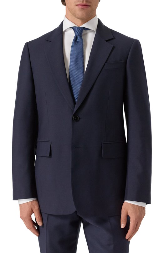 Шерстяной пиджак Burberry 8105676 Синий  8105676 Фото 4