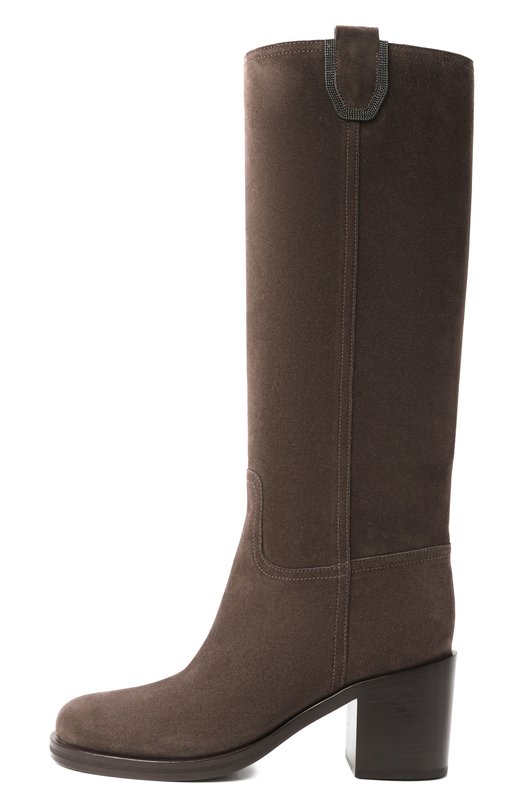 Замшевые сапоги Brunello Cucinelli MZSFC3110 Коричневый  MZSFC3110 Фото 4