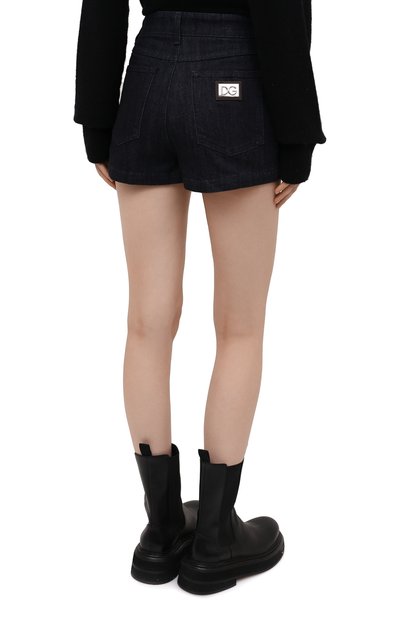 Джинсовые шорты DOLCE & GABBANA темно-синего цвета по цене 41900 руб., арт. FTB06D/G8DA5, фото 4 Джинсовые шорты DOLCE & GABBANA, арт. FTB06D/G8DA5, фото 4
