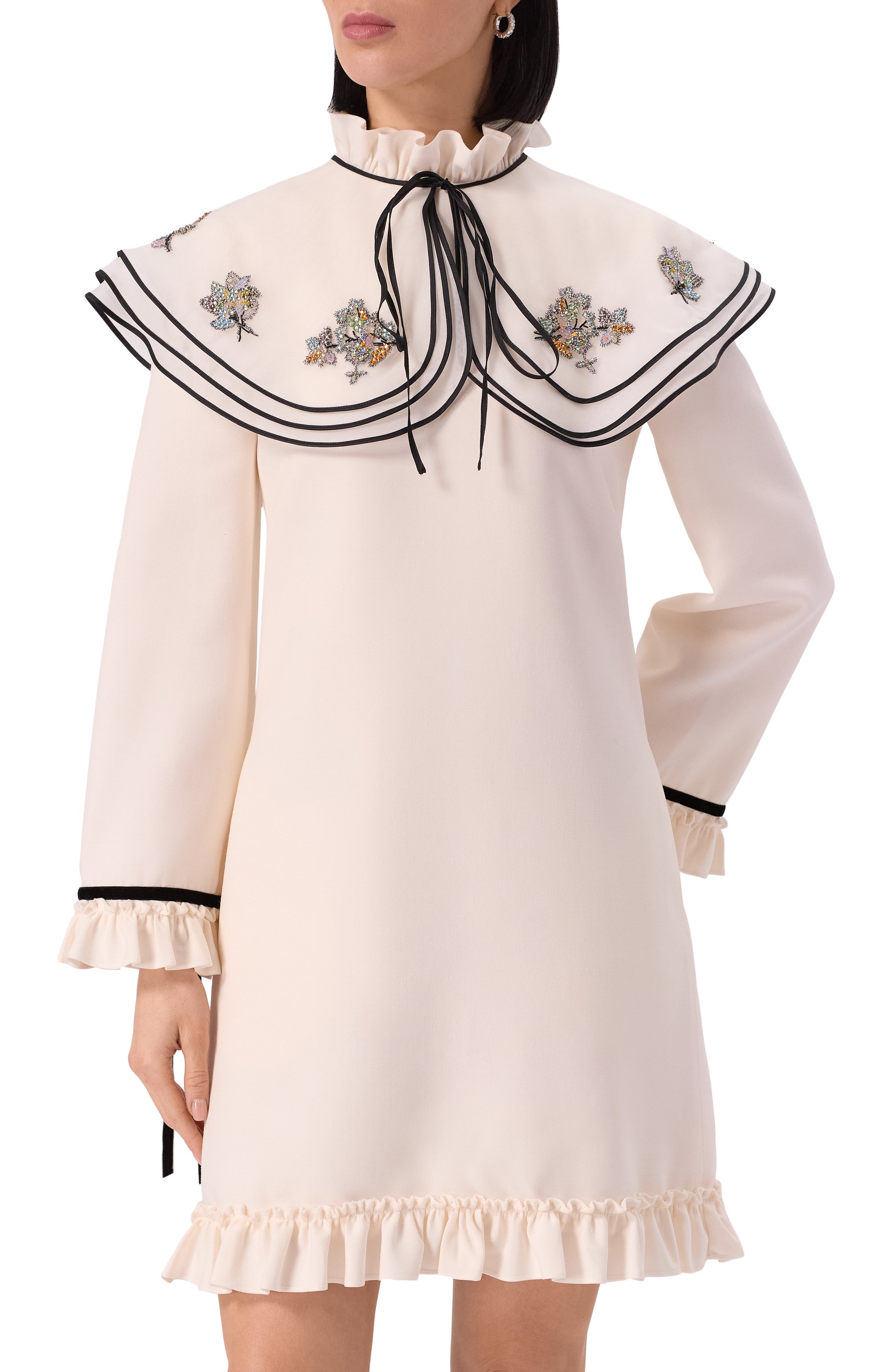 Платье из шерсти и шелка VALENTINO, арт. 6B3VAF961CF, фото 3