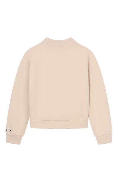 Хлопковая толстовка MONNALISA кремового цвета по цене 17200 руб., арт. 19G804, фото 2 Хлопковая толстовка MONNALISA, арт. 19G804, фото 2